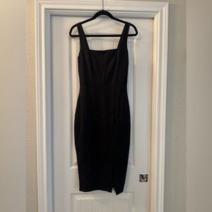 Lulu's Classic Black Midi Dress